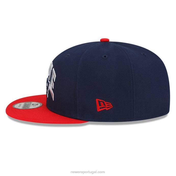 FFTN1902 New Era New England Patriots X Boné Snapback Navy 9Fifty