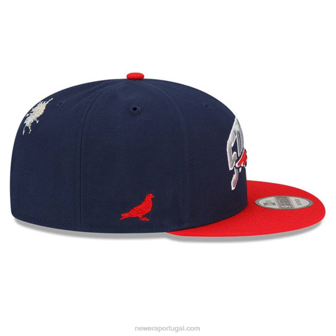 FFTN1902 New Era New England Patriots X Boné Snapback Navy 9Fifty