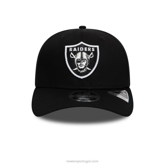 FFTN1905 New Era boné de pressão elástico 9fifty preto las vegas raiders