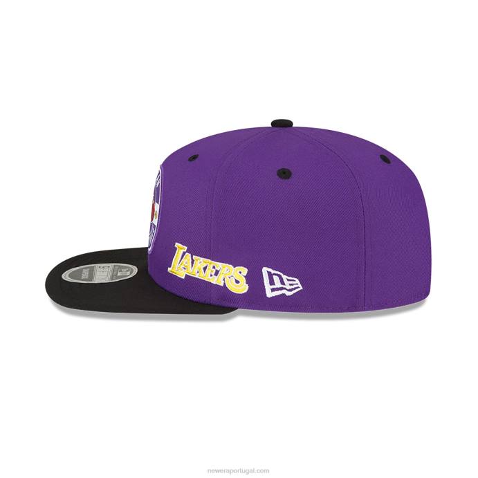 FFTN1906 New Era boné la lakers nba x marvel iron man roxo 9fifty snapback