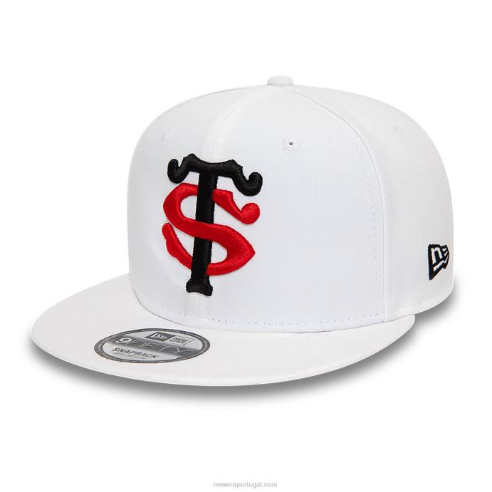FFTN1907 New Era boné stade toulousain branco 9fifty snapback em dois tons