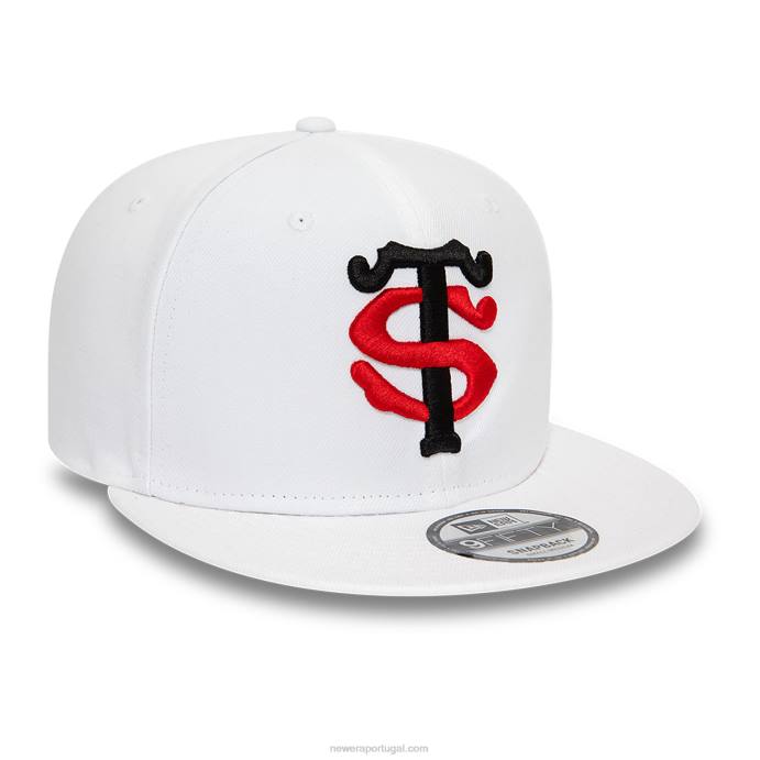 FFTN1907 New Era boné stade toulousain branco 9fifty snapback em dois tons