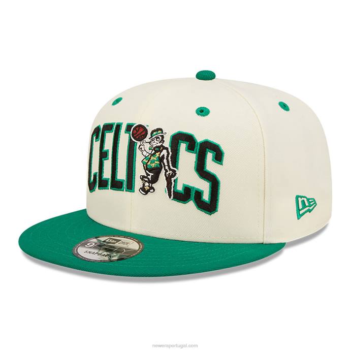 FFTN1912 New Era Boné boston celtics blend branco 9fifty snapback