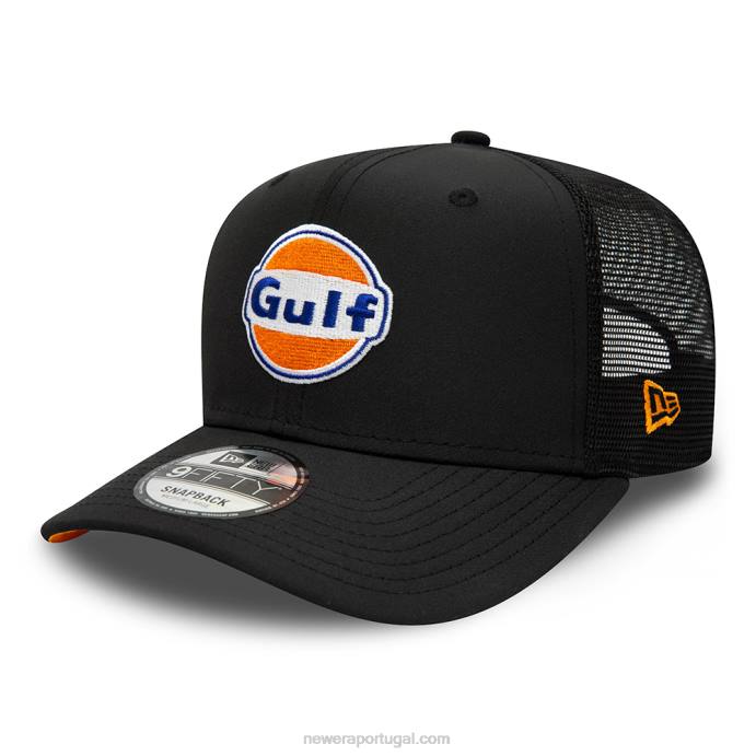 FFTN1913 New Era Boné snapback 9fifty mesh preto mclaren