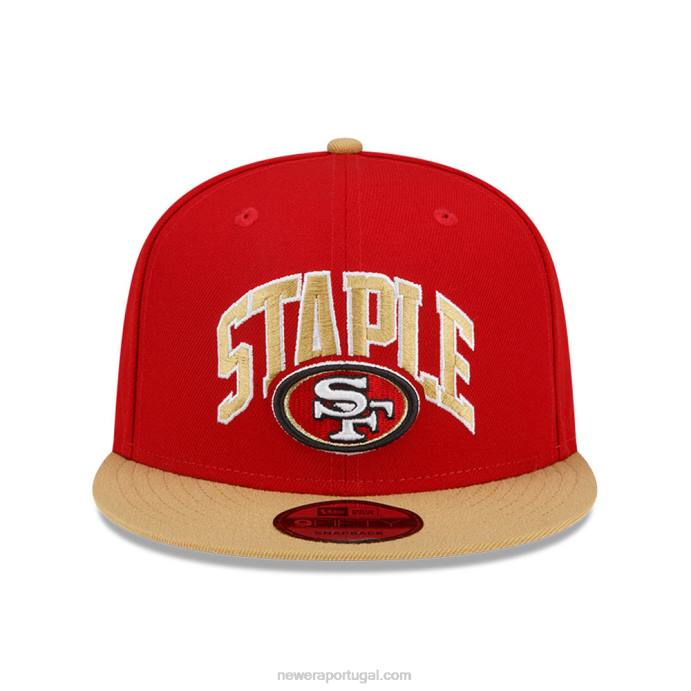 FFTN1916 New Era boné san francisco 49ers x grampo vermelho 9fifty snapback