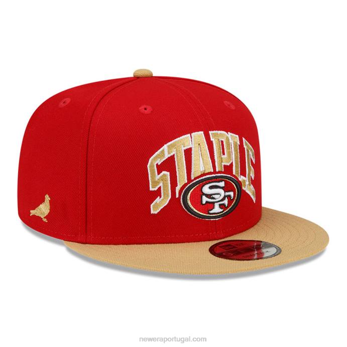 FFTN1916 New Era boné san francisco 49ers x grampo vermelho 9fifty snapback