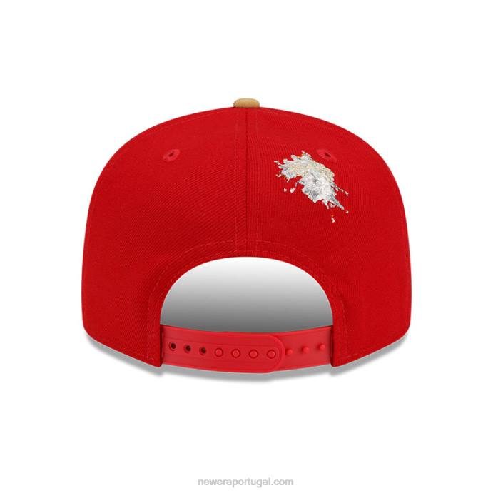 FFTN1916 New Era boné san francisco 49ers x grampo vermelho 9fifty snapback