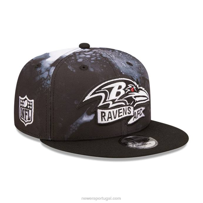 FFTN1918 New Era boné baltimore ravens nfl sideline 2022 preto 9fifty snapback