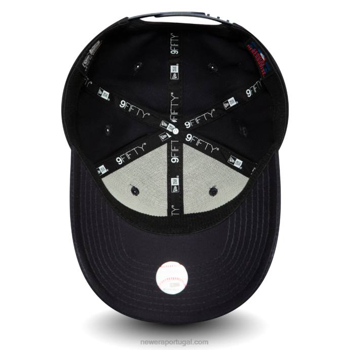 FFTN1919 New Era Boné New York Yankees Navy 9fifty com elástico