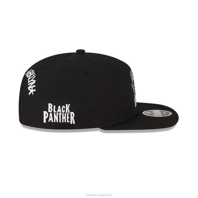 FFTN1920 New Era boné brooklyn nets nba x marvel pantera negra black 9fifty snapback