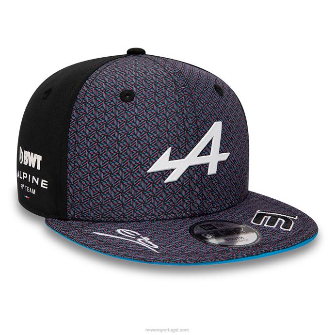 FFTN1921 New Era boné snapback 9fifty alpine kids esteban ocon preto