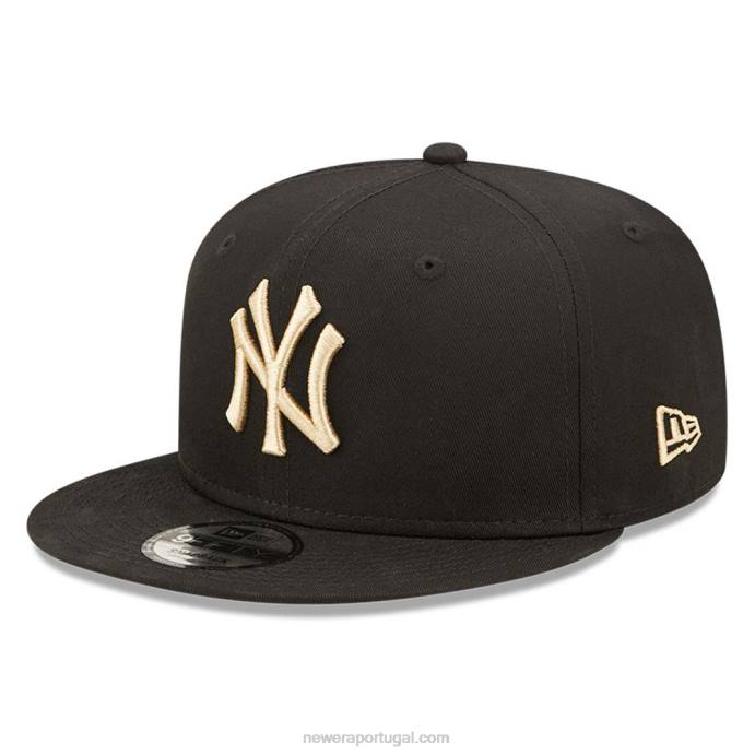 FFTN1922 New Era boné snapback 9fifty essencial preto da new york yankees league