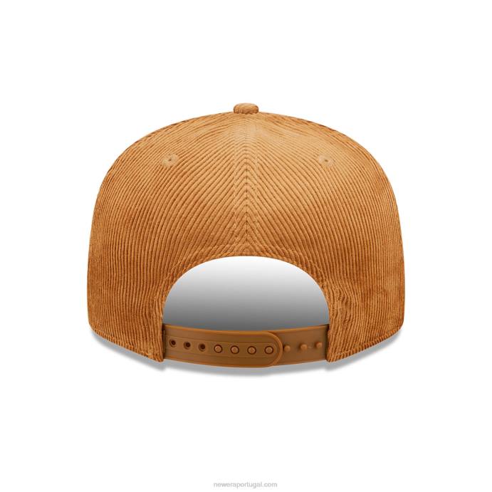 FFTN1928 New Era boné Oakland Athletics Cord script marrom 9fifty snapback
