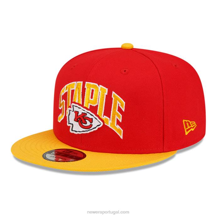 FFTN1930 New Era Boné kansas city chiefs x grampo vermelho 9fifty snapback
