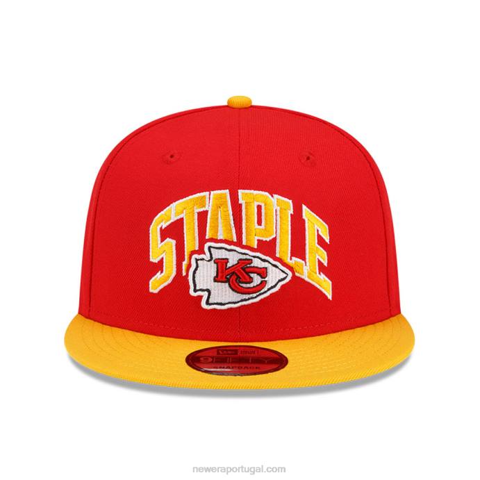 FFTN1930 New Era Boné kansas city chiefs x grampo vermelho 9fifty snapback
