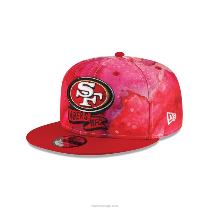 FFTN1932 New Era boné san francisco 49ers nfl sideline 2022 vermelho 9fifty snapback