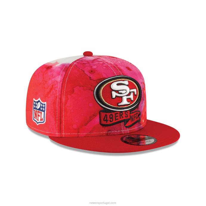 FFTN1932 New Era boné san francisco 49ers nfl sideline 2022 vermelho 9fifty snapback