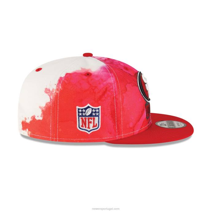 FFTN1932 New Era boné san francisco 49ers nfl sideline 2022 vermelho 9fifty snapback