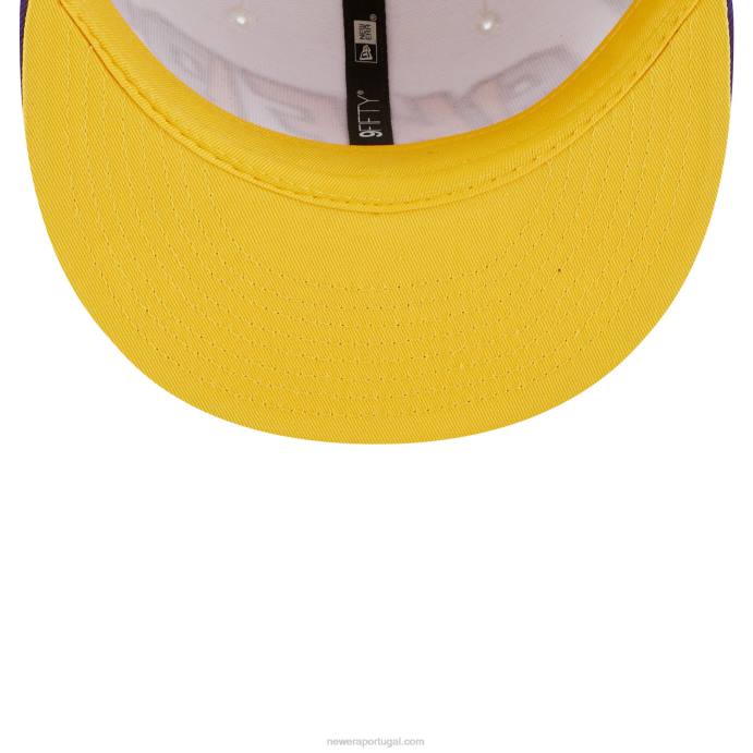 FFTN1937 New Era boné la lakers nba back half purple 9fifty snapback