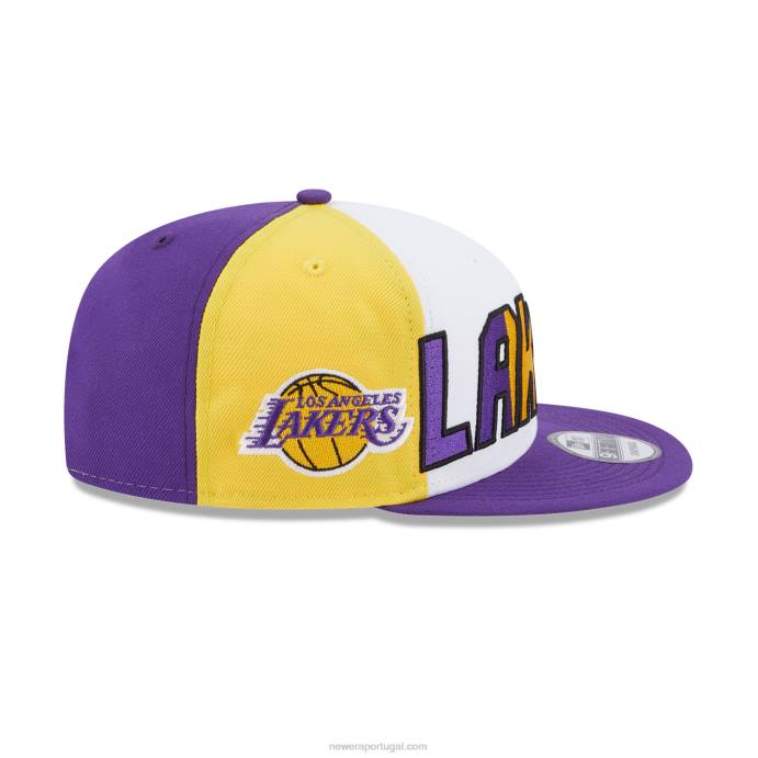 FFTN1937 New Era boné la lakers nba back half purple 9fifty snapback