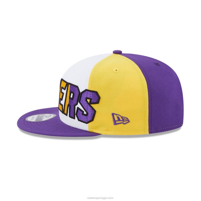 FFTN1937 New Era boné la lakers nba back half purple 9fifty snapback