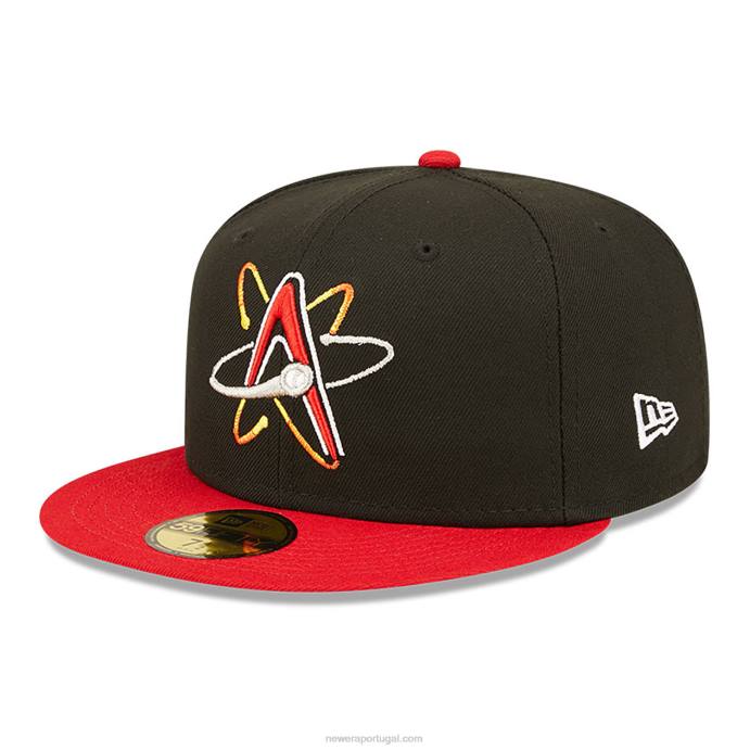 FFTN193 New Era albuquerque isotopes milb boné preto 59fifty