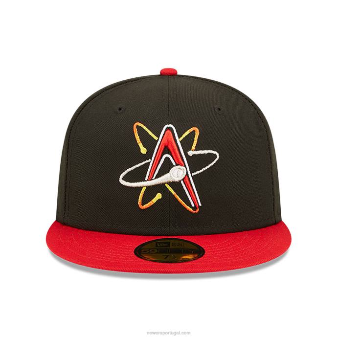 FFTN193 New Era albuquerque isotopes milb boné preto 59fifty