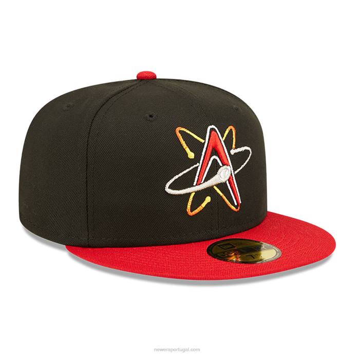 FFTN193 New Era albuquerque isotopes milb boné preto 59fifty
