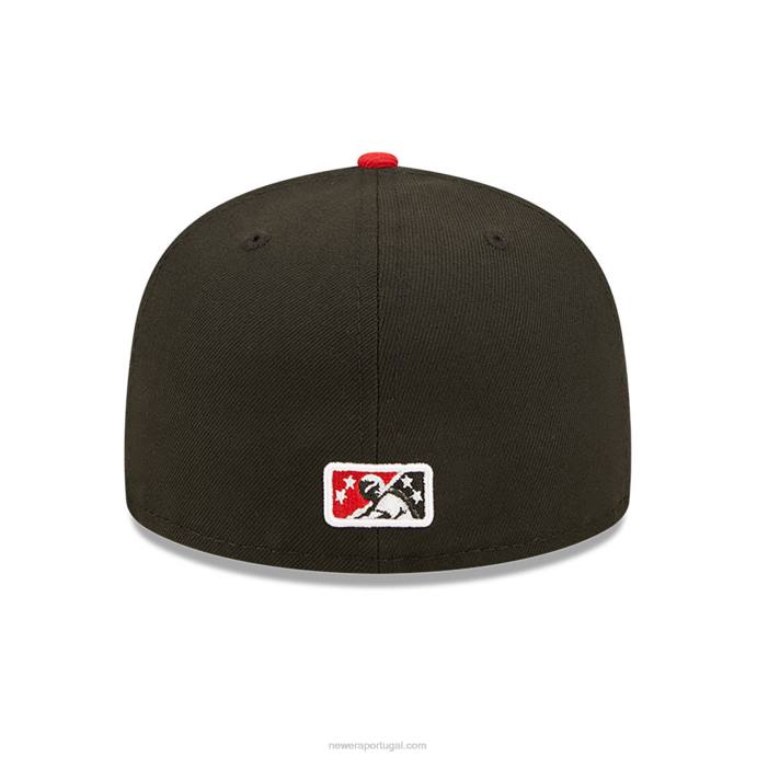 FFTN193 New Era albuquerque isotopes milb boné preto 59fifty