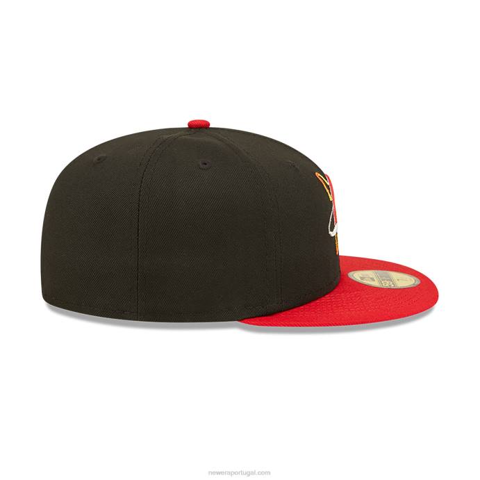 FFTN193 New Era albuquerque isotopes milb boné preto 59fifty