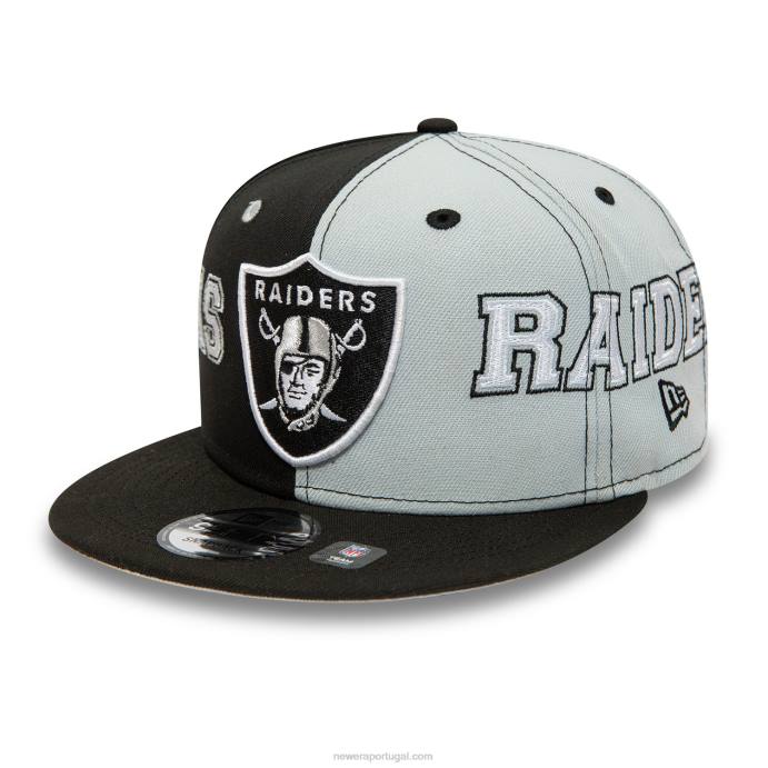 FFTN1942 New Era boné snapback 9fifty preto las vegas raiders teamsplit