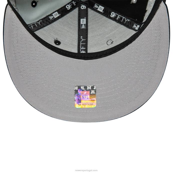 FFTN1942 New Era boné snapback 9fifty preto las vegas raiders teamsplit