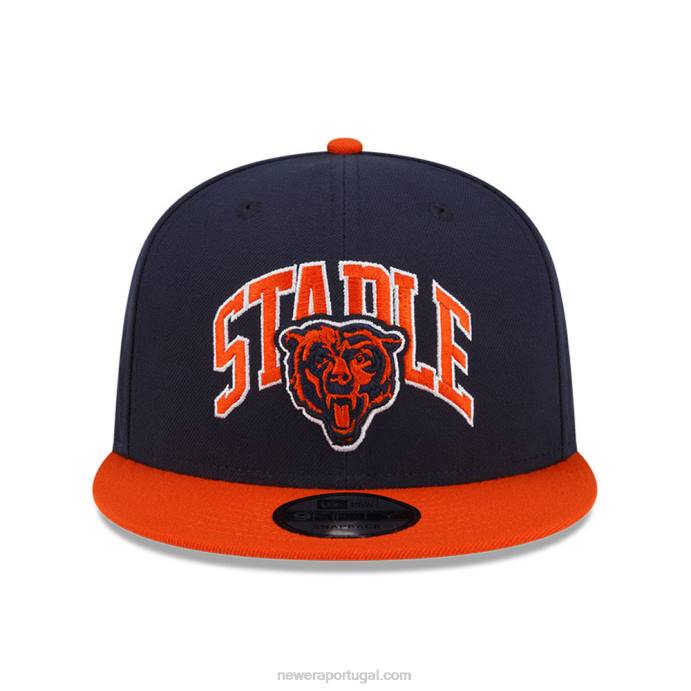 FFTN1944 New Era boné chicago bears x grampo navy 9fifty snapback