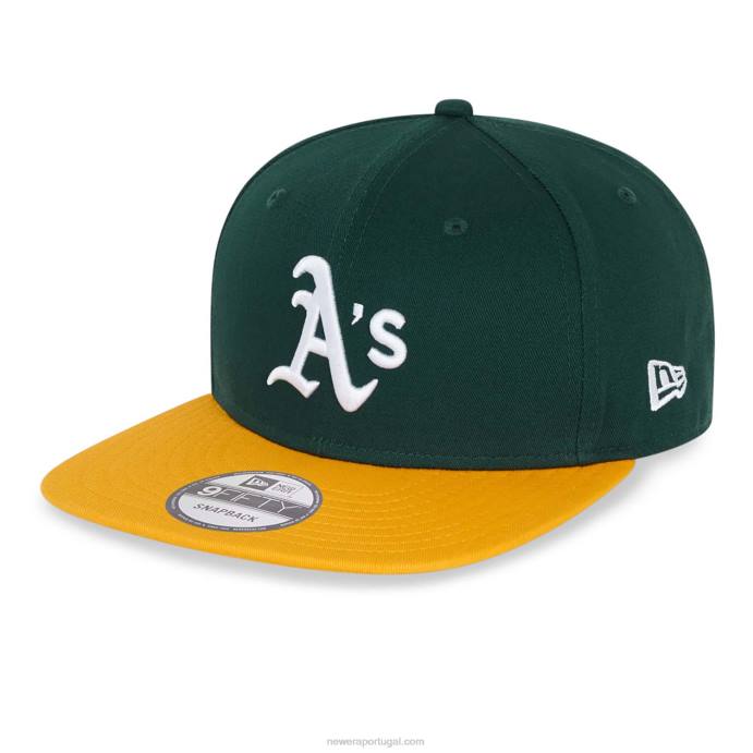 FFTN1945 New Era boné Oakland Athletics mlb essencial verde escuro 9fifty
