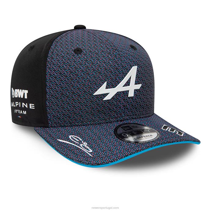 FFTN1949 New Era boné alpine driver esteban ocon preto 9fifty snapback