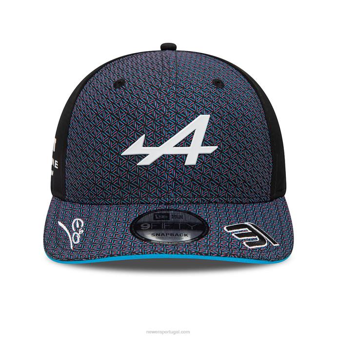 FFTN1949 New Era boné alpine driver esteban ocon preto 9fifty snapback