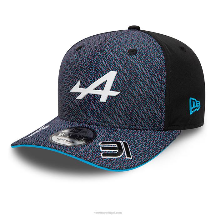 FFTN1949 New Era boné alpine driver esteban ocon preto 9fifty snapback