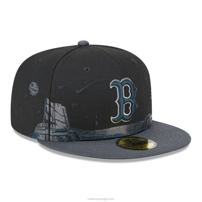 FFTN194 New Era Boné boston red sox planetário preto 59fifty ajustado