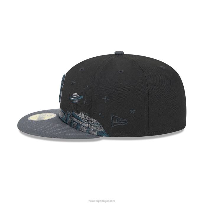 FFTN194 New Era Boné boston red sox planetário preto 59fifty ajustado