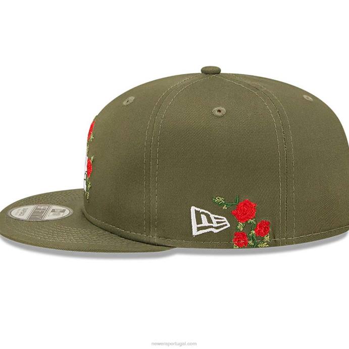 FFTN1950 New Era boné snapback 9fifty verde flor la dodgers