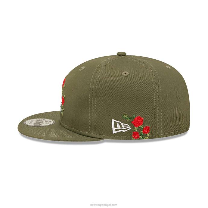 FFTN1950 New Era boné snapback 9fifty verde flor la dodgers