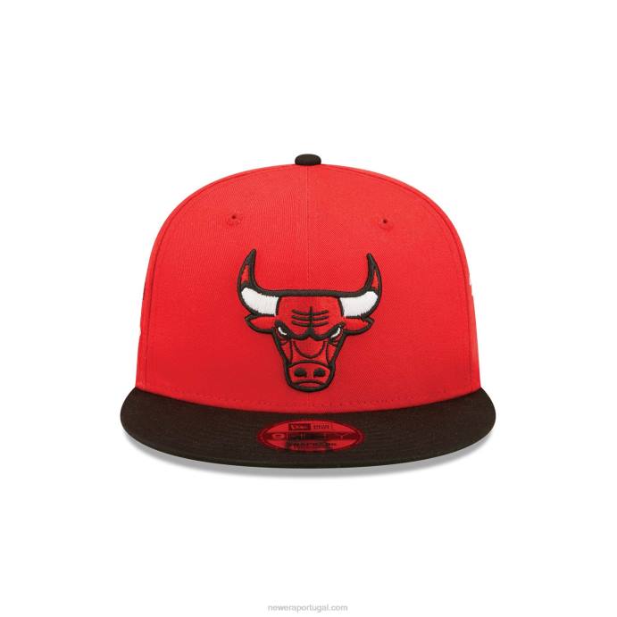 FFTN1955 New Era boné chicago bulls all over patch red 9fifty snapback