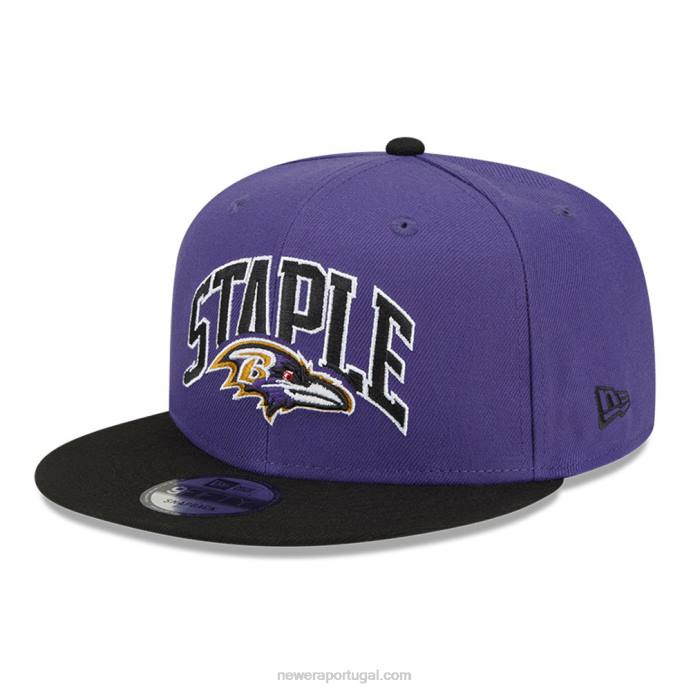 FFTN1958 New Era boné baltimore ravens x grampo roxo 9fifty snapback