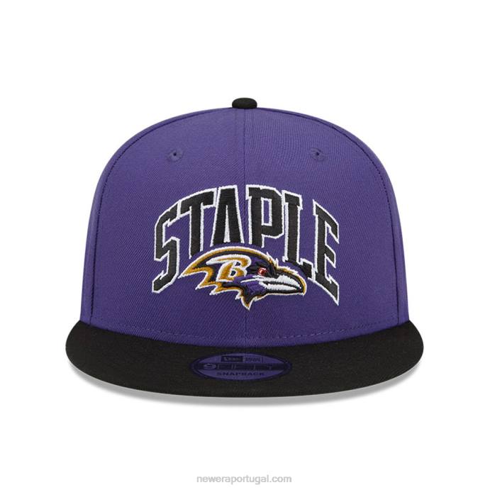 FFTN1958 New Era boné baltimore ravens x grampo roxo 9fifty snapback