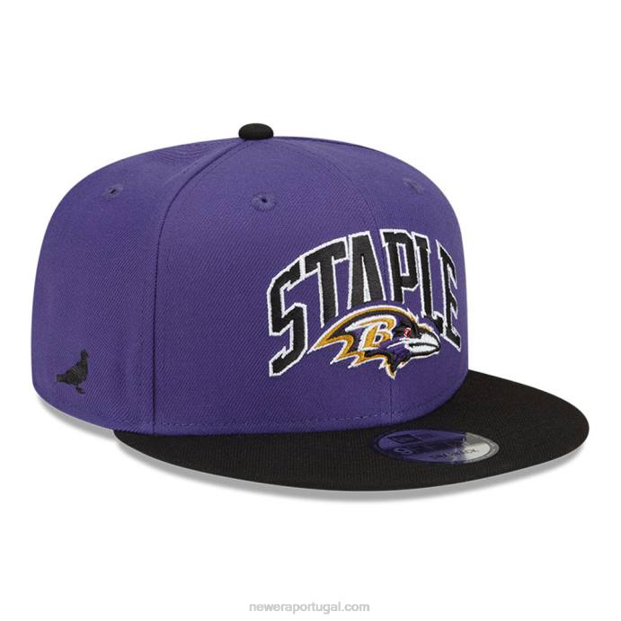FFTN1958 New Era boné baltimore ravens x grampo roxo 9fifty snapback