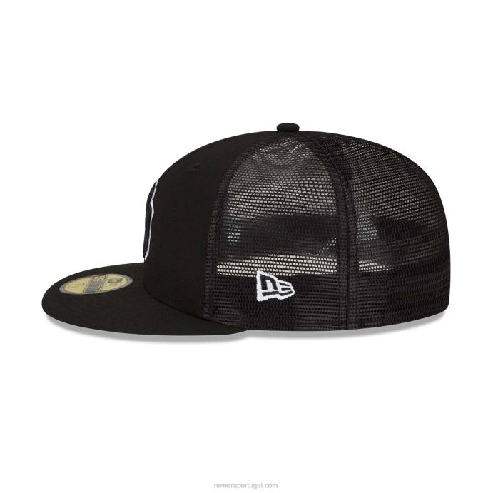 FFTN195 New Era boné ajustado preto 59fifty do new york yankees mlb