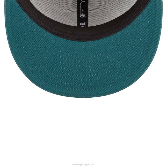 FFTN1960 New Era Boné philadelphia eagles nfl sideline 2022 verde 9fifty snapback