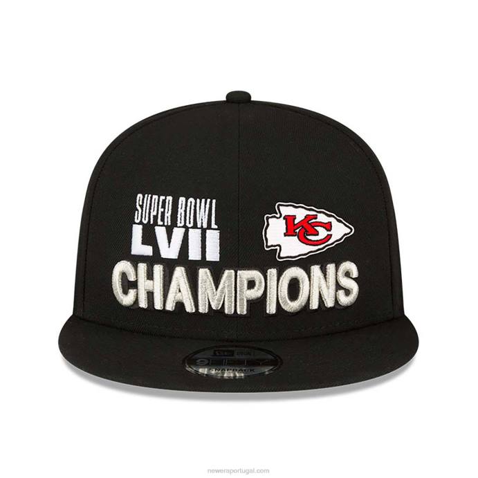 FFTN1963 New Era boné kansas city chiefs super bowl lvii parade preto 9fifty snapback