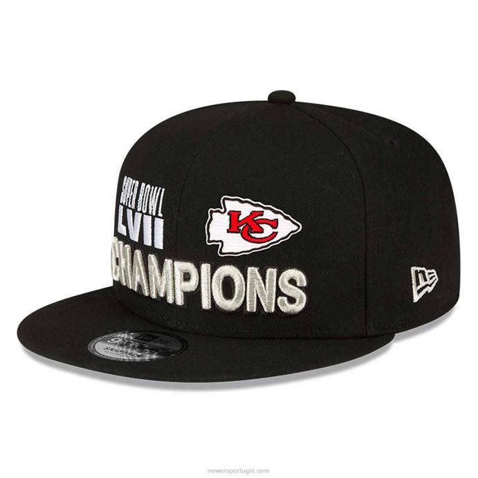 FFTN1963 New Era boné kansas city chiefs super bowl lvii parade preto 9fifty snapback