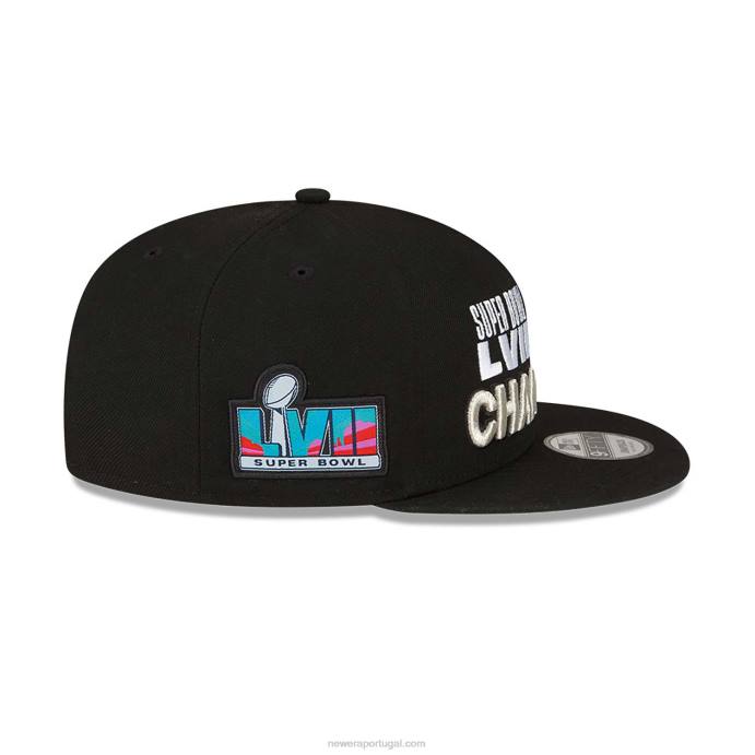 FFTN1963 New Era boné kansas city chiefs super bowl lvii parade preto 9fifty snapback